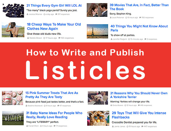 How to Write and Publish Listicles