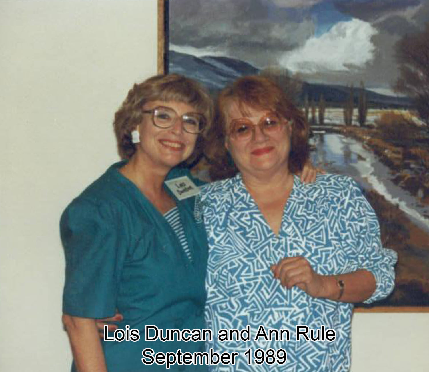 Lois Duncan and Ann Rule, September 1989