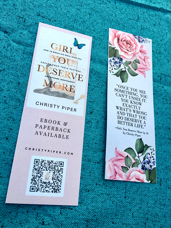 Custom printed bookmarks to promote your book